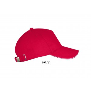 SOL'S LONG BEACH - 5 PANEL CAP, Red/White (Hats)