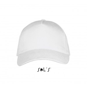 SOL'S LONG BEACH - 5 PANEL CAP, White/French Navy (Hats)