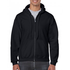 HEAVY BLEND(tm) ADULT FULL ZIP HOODED SWEATSHIRT, Black (Pullovers)