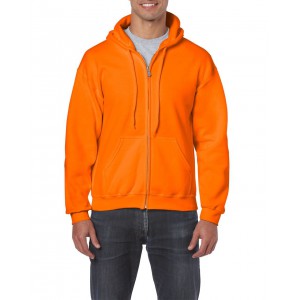 HEAVY BLEND(tm) ADULT FULL ZIP HOODED SWEATSHIRT, S.Orange (Pullovers)