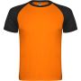 Indianapolis short sleeve kids sports t-shirt, Fluor Orange, Solid black