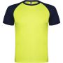 Indianapolis short sleeve kids sports t-shirt, Fluor Yellow, Navy Blue