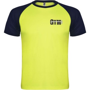 Indianapolis short sleeve unisex sports t-shirt, Fluor Yellow, Navy Blue (T-shirt, mixed fiber, synthetic)