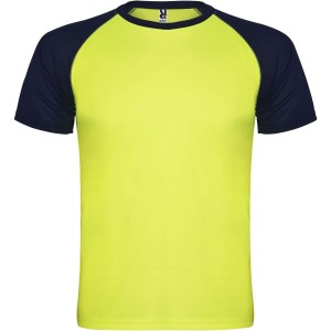 Indianapolis short sleeve unisex sports t-shirt, Fluor Yellow, Navy Blue (T-shirt, mixed fiber, synthetic)