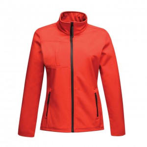 WOMEN'S OCTAGON II PRINTABLE 3 LAYER MEMBRANE SOFTSHELL, Classic Red/Black (Jackets)