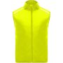 Jannu unisex lightweight running bodywarmer, Fluor Yellow