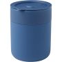 Java 330 ml ceramic tumbler with silicone wrap and plastic l