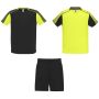 Juve kids sports set, Fluor Yellow, Solid black
