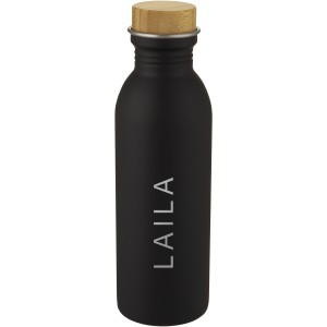 Kalix 650 ml stainless steel sport bottle, Solid black (Water bottles)