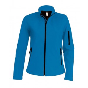 LADIES' SOFTSHELL JACKET, Aqua Blue