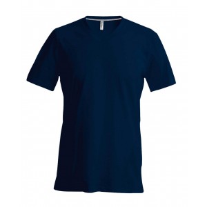 MEN'S SHORT-SLEEVED V-NECK T-SHIRT, Navy