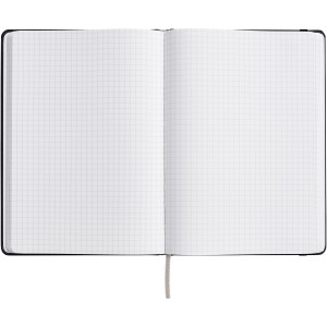 Karst(r) A5 stone paper hardcover notebook - squared, Solid black (Notebooks)