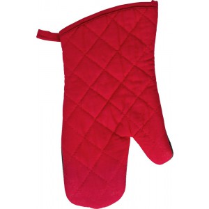 Cotton oven mittens Elsie, red (Kitchen textile)