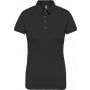 LADIES' SHORT SLEEVED JERSEY POLO SHIRT, Black