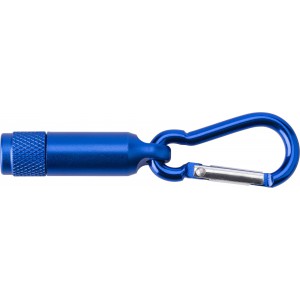Aluminium mini torch with carabiner Tracy, royal blue (Lamps)
