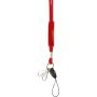 Polyester (300D) lanyard with PVC badge Ariel, red