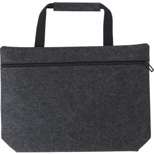 RPET felt document bag Scarlett, dark grey (Laptop & Conference bags)