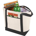 Lighthouse non-woven cooler tote, Natural, solid black (12008500)