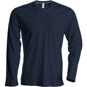 MEN'S LONG-SLEEVED CREW NECK T-SHIRT, Dark Grey (Long-sleeved shirt)