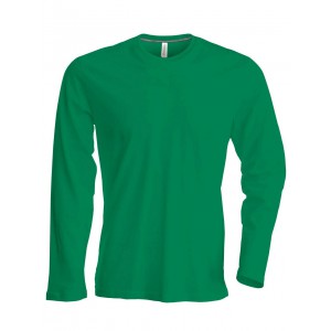 MEN'S LONG-SLEEVED CREW NECK T-SHIRT, Kelly Green (Long-sleeved shirt)