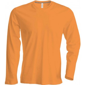 MEN'S LONG-SLEEVED CREW NECK T-SHIRT, Orange (Long-sleeved shirt)