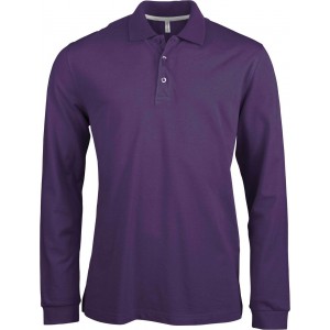 MEN'S LONG-SLEEVED POLO SHIRT, Purple (Long-sleeved shirt)