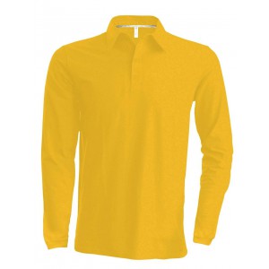MEN'S LONG-SLEEVED POLO SHIRT, Yellow (Long-sleeved shirt)