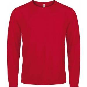 MEN'S LONG-SLEEVED SPORTS T-SHIRT, Red (Long-sleeved shirt)