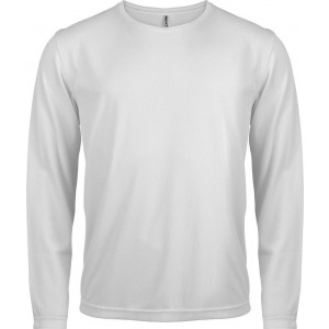 MEN'S LONG-SLEEVED SPORTS T-SHIRT, White (Long-sleeved shirt)