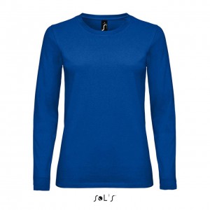SOL'S IMPERIAL LSL WOMEN - LONG-SLEEVE T-SHIRT, Royal Blue (Long-sleeved shirt)