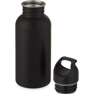 Luca 500 ml stainless steel sport bottle, Solid black (Sport bottles)