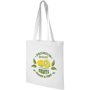 Madras 140 g/m2 cotton tote bag, White (cotton bag)