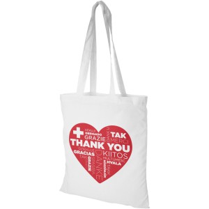 Madras 140 g/m2 cotton tote bag, White (cotton bag)