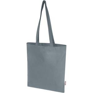 Madras Blend 140 g/m2 GRS recycled cotton tote bag 7L, Grey