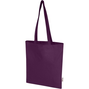 Madras Blend 140 g/m2 GRS recycled cotton tote bag 7L, Purpl
