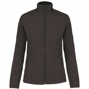 MAUREEN - LADIES' FULL ZIP MICROFLEECE JACKET, Dark Grey (Pullovers)