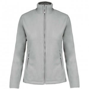 MAUREEN - LADIES' FULL ZIP MICROFLEECE JACKET, Snow Grey (Pullovers)