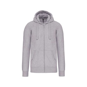 MEN'S FULL ZIP HOODED SWEATSHIRT, Oxford Grey (Pullovers)