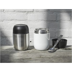 Supo 480 ml double-walled lunch pot, Silver (Metal kitchen equipments)