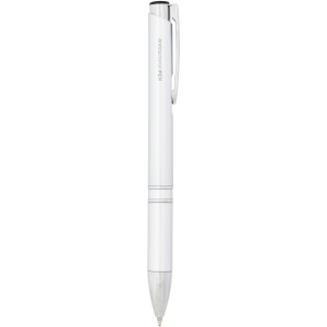 Moneta anti-bacterial ballpoint pen, White (Metallic pen)