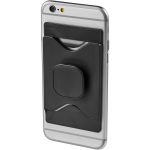 Mobile stand with phone wallet, solid black (13510400)