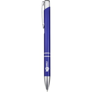 Moneta recycled aluminium ballpoint pen, Blue (Metallic pen)