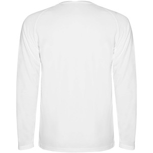 Montecarlo long sleeve kids sports t-shirt, White (T-shirt, mixed fiber, synthetic)