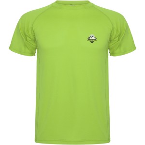 Montecarlo short sleeve kids sports t-shirt, Lime / Green Lime (T-shirt, mixed fiber, synthetic)