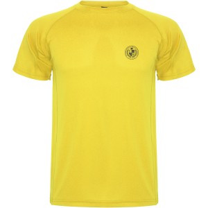 Montecarlo short sleeve kids sports t-shirt, Yellow (T-shirt, mixed fiber, synthetic)