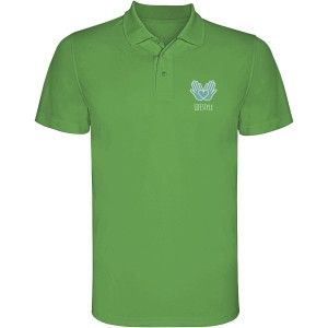 Monzha short sleeve men's sports polo, Green Fern (Polo short, mixed fiber, synthetic)