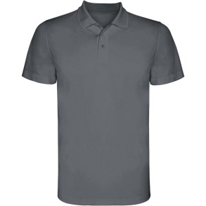 Monzha short sleeve men's sports polo, Lead (Polo short, mixed fiber, synthetic)