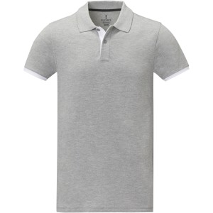 Morgan short sleeve men?s duotone polo, Heather grey (Polo shirt, 90-100% cotton)