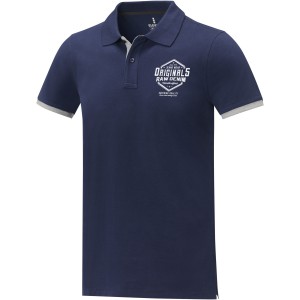 Morgan short sleeve men?s duotone polo, Navy (Polo shirt, 90-100% cotton)