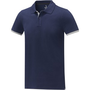 Morgan short sleeve men?s duotone polo, Navy (Polo shirt, 90-100% cotton)